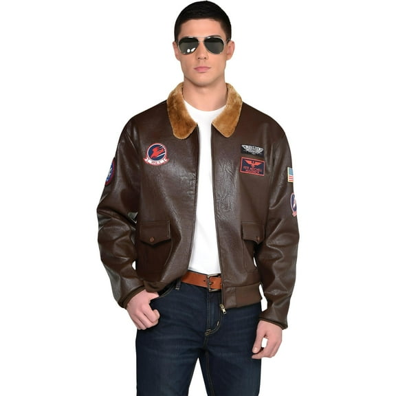 Amscan Top Gun: Maverick Adult Mens Costume Bomber Jacket | Plus Male