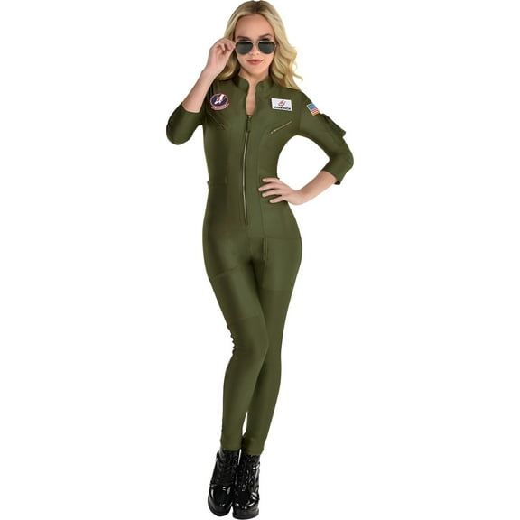 Amscan Top Gun: Maverick Adult Womens Flight Suit Costume | Small Female