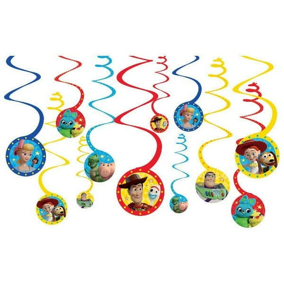 Amscan"Toy Story 4" Multicolor Spiral Party Decorations, 12 Ct.