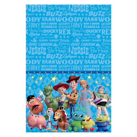 Amscan Toy Story 4 Reusable Plastic Table Cover - 2 Count, 54" x 96"
