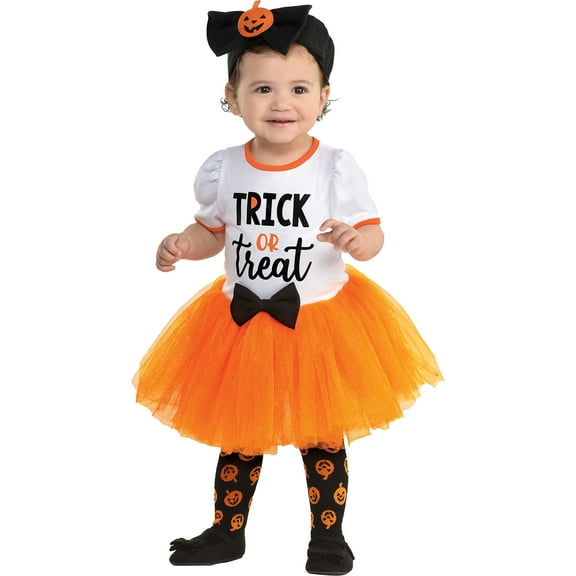 Amscan Trick-or-Treat Sweetie Halloween Costume for Infants, 12-24 Months, Includes Headband, Bodysuit with Tutu, Tights