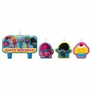 Trolls Birthday Candle Set 4ct Pack