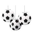 thumbnail image 1 of Amscan White 9.5" Round Shaped Paper Party Lanterns & Hanging Pom Poms, 1 of 4