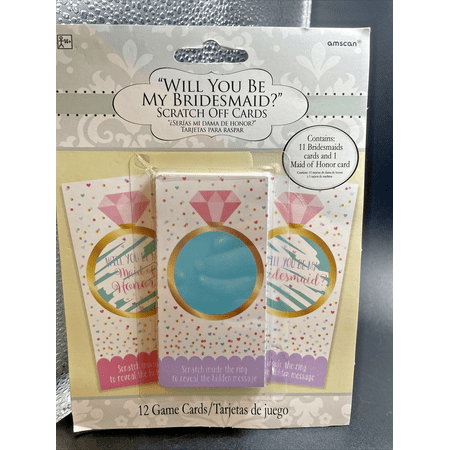 Amscan "Will You Be My Bridesmaid" Scratch Off cards