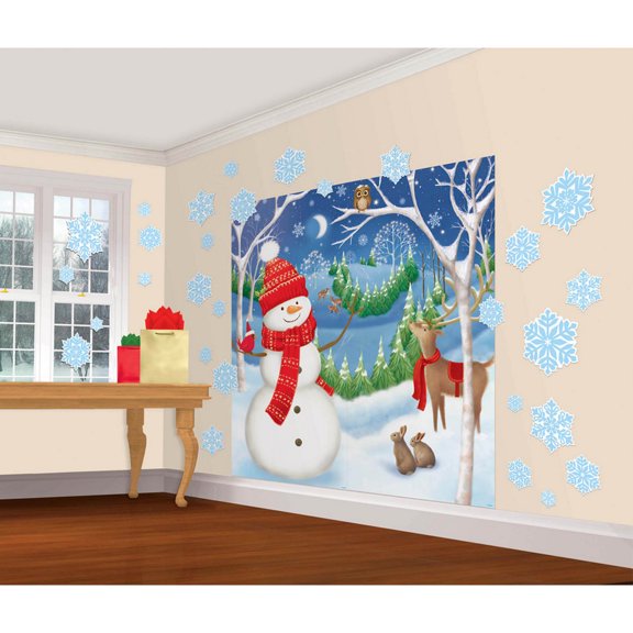 Amscan Winter Friends Christmas Wall Decals