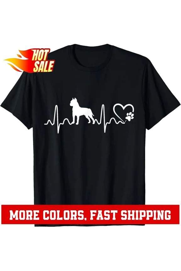 Amstaff Lifeline Dog Rescue Animal Heartbeat 365 Dog Lover T-Shirt Hoodie