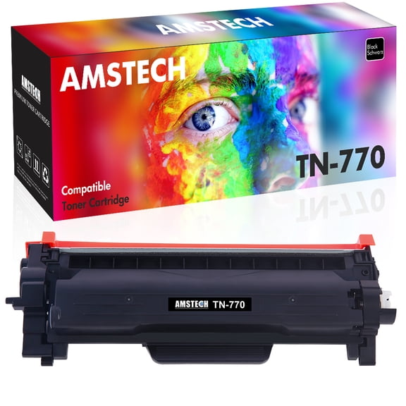 Amstech 1-Pack Compatible Toner for Brother TN-770 TN770 TN 770 High Yield Black Printer Ink