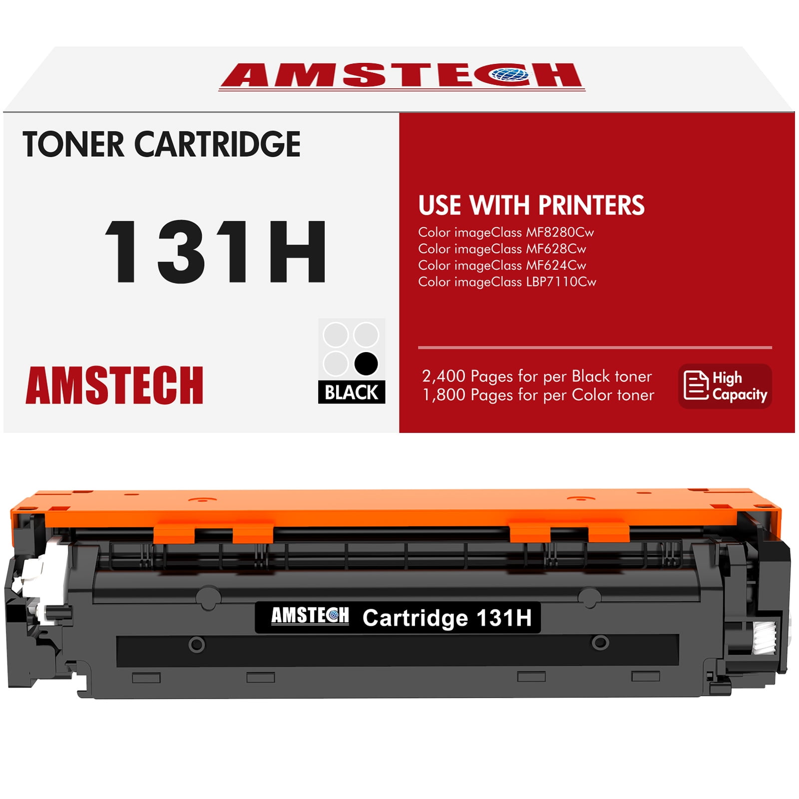 Amstech 1-Pack Compatible Toner for Canon 131 131H CRG131 Toner for ...