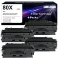 thumbnail image 1 of Amstech 4-Pack 80A Toner Cartridges Compatible for HP 80A CF280A 80X CF280X Ink Cartridge LaserJet Pro 400 M401A M401D MFP M425DN Printer, 1 of 6