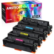 Amstech 4-Pack Compatible Toner 410X CF410X CF411X CF412X CF413X Pro M452dw M452nw MFP M477fnw M477fdw M377dw PrinterBlack, Cyan, Magenta, Yellow