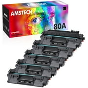 Amstech 5-Pack Compatible Toner for HP 80A CF280A Laserjet Pro 400 M401a M401d M401n M401dn M401dne M401dw Laserjet Pro 400 MFP M425DN M425dw Printer High YieldBlack