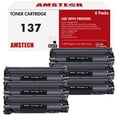 thumbnail image 1 of Amstech 6-Pack Cartridge 137 Black Toner Compatible for Canon 137 for Canon imageCLASS MF212w MF216n MF237w MF242dw MF244dw MF247dw MF227dw LBP151dw D570 Satera MF224dw MF222dw Printer(Black), 1 of 6