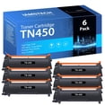 thumbnail image 1 of Amstech 6-Pack Compatible Toner for Brother TN-450 TN450 TN 450 TN420 HL-2135W 2275DW 2280DW MFC-7360 MFC-7860DW DCP-7060 7065DN 7070DW Konica Minolta 1590mf Printer Black, 1 of 6