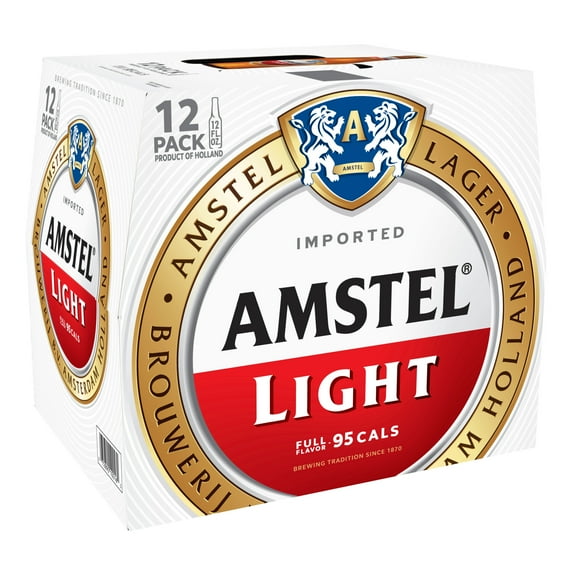 Amstel Light Lager Import Beer, 12 pack, 12 fl oz Bottles