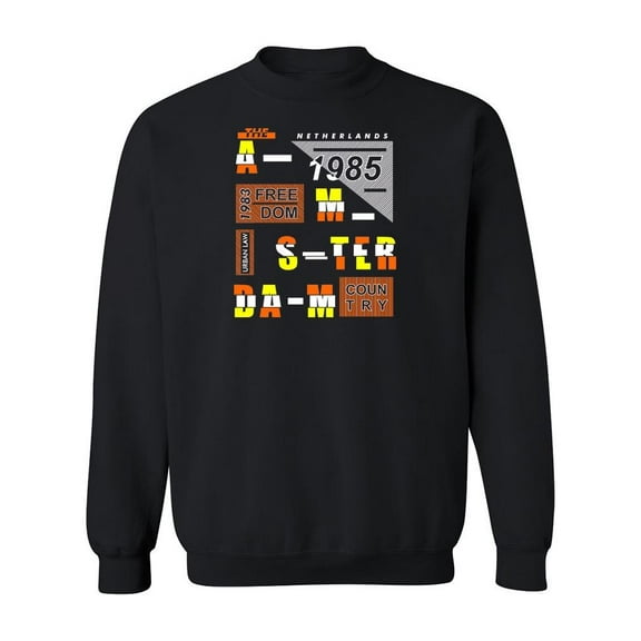 Amsterdam 1985 Sweatshirt Men -Image by Shutterstock, Male Small