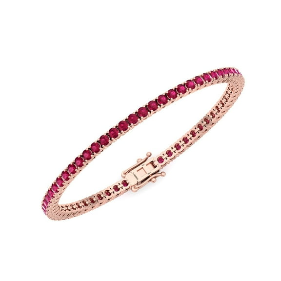 Amsterdam - 7 Carat Red Ruby Tennis Bracelet