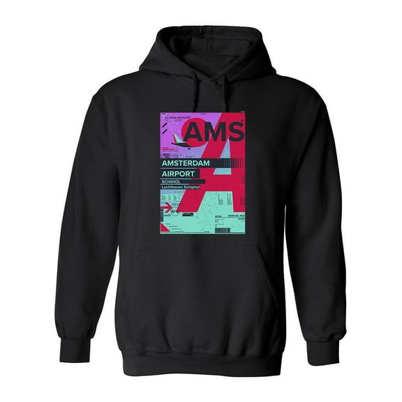 Amsterdam Airport Hoodie Men -Image by Shutterstock, Male Small