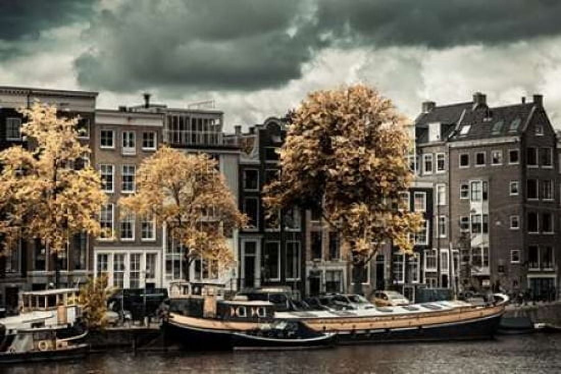 Amsterdam Autumn Colors Canvas Art - Erin Berzel (24 x 36)