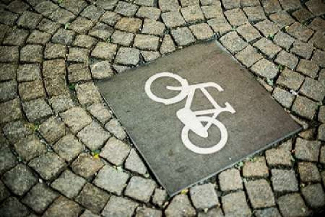 Amsterdam Bike Path Canvas Art - Erin Berzel (12 x 18)