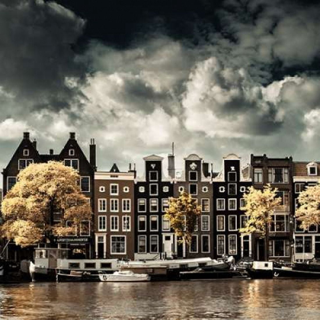 Amsterdam Canal II Canvas Art - Erin Berzel (24 x 24)