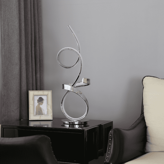 Amsterdam Chrome Table Lamp // LED Strip & Touch Dimmer
