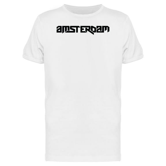 Amsterdam Citie Lettering T-Shirt Men -Image by Shutterstock, Male Large