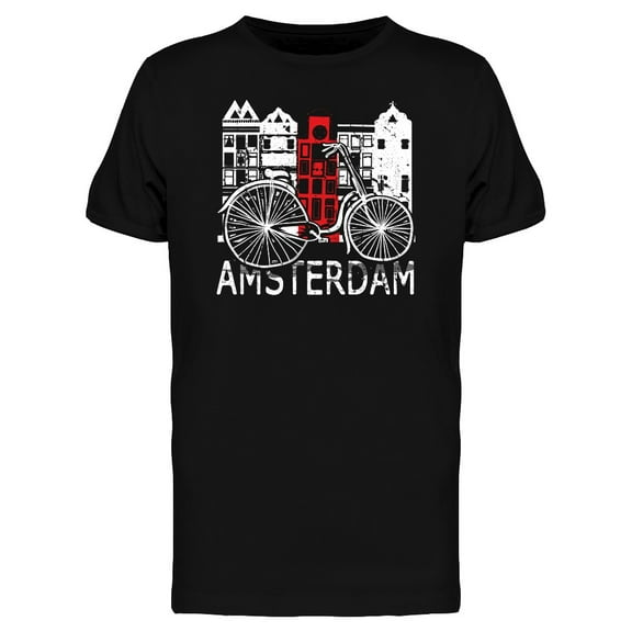 Amsterdam City Bicycle T-Shirt Men -Image by Shutterstock, Male 3X-Large