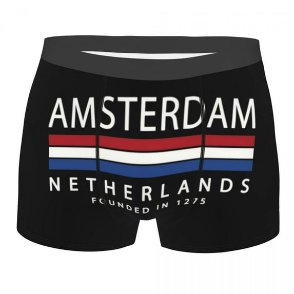 Amsterdam Coat Of Arms Boxer Shorts For Men 3D Printed Male Netherlands Flag Underwear Panties Briefs Breathbale Underpants