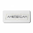 thumbnail image 1 of Amsterdam Computer Mouse Pad, Welcoming Cursive Typography and Hearts on a Plain Background, Rectangle Non-Slip Rubber Mousepad X-Large, 35" x 15" Gaming Size, White Charcoal Grey, by Ambesonne, 1 of 2