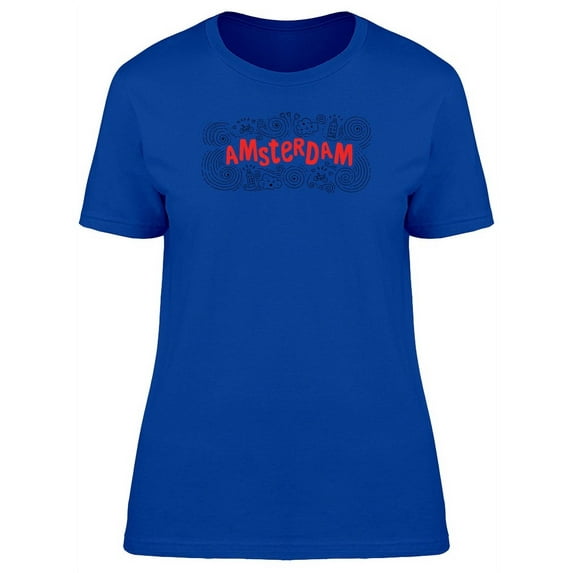 Amsterdam Cool Doodles T-Shirt Women -Image by Shutterstock, Female Medium