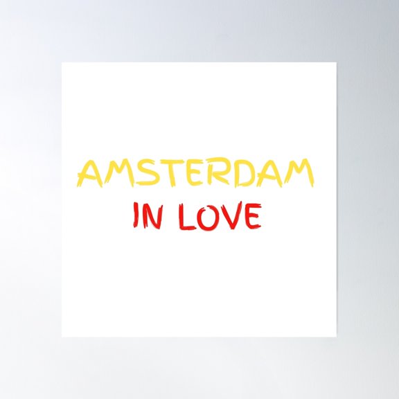 Amsterdam Design Poster Wall Art, Modern Wall Decor, 30x30 UNFRAMED