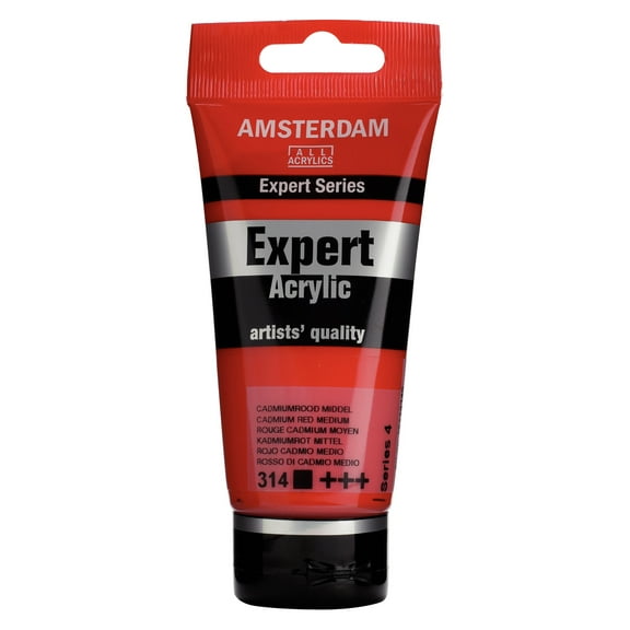 Amsterdam Expert Series Acrylics - Cadmium Red Medium, 75 ml tube