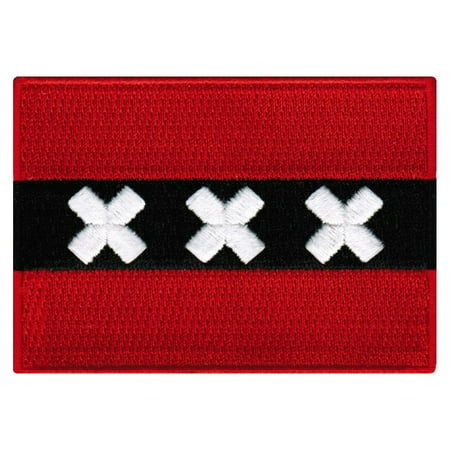 Amsterdam Flag Embroidered Iron-on Patch