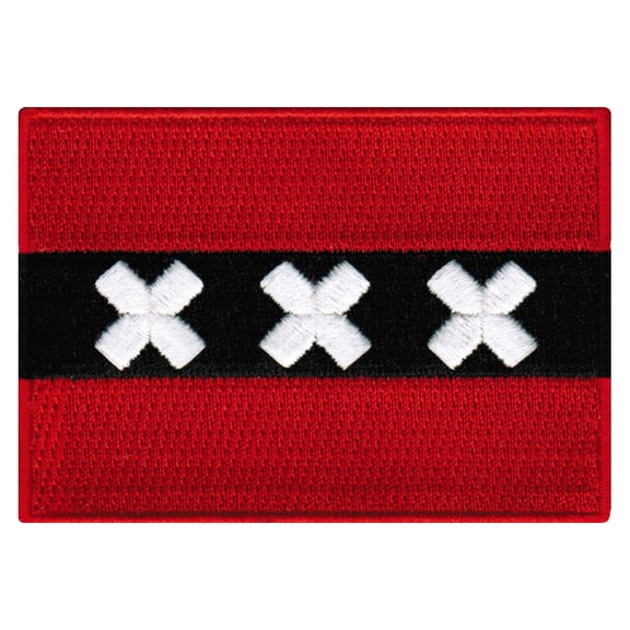 Amsterdam Flag Embroidered Iron-on Patch