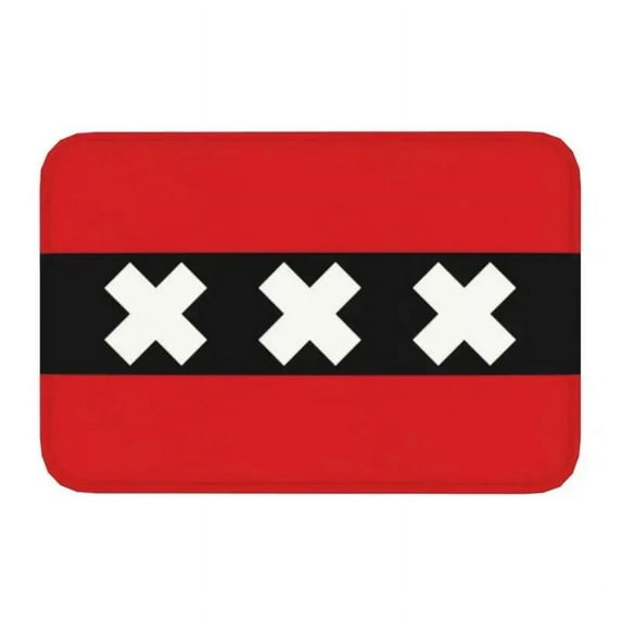 Amsterdam Flag Front Door Floor Entrance Mats Outdoor Netherlands Bathroom Kitchen Doormat Living Room Carpet Rug