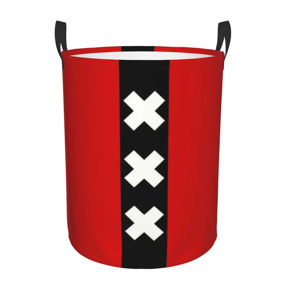 Amsterdam Flag Laundry Hamper Large Clothes Storage Basket Netherlands