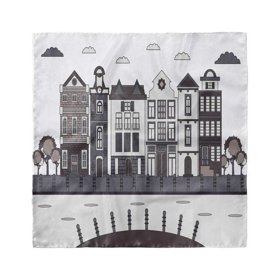 Amsterdam Head Scarf, City Scenery, Head Wrap, 3 Sizes, by Ambesonne