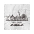 thumbnail image 1 of Amsterdam Head Scarf, Netherlands City Skyline, Head Wrap, 3 Sizes, by Ambesonne, 1 of 2