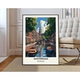 thumbnail image 1 of Amsterdam Historic Canal Poster, Unframed Canvas 8x10in, 1 of 4
