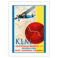 thumbnail image 1 of Amsterdam to Jakarta (Batavia) - Dutch East Indies - KLM (Royal Dutch Airlines) - Vintage Airline Travel Poster by Emmanuel Gaillard c.1930s - Fine Art Matte Paper Print (Unframed) 24x32in, 1 of 4