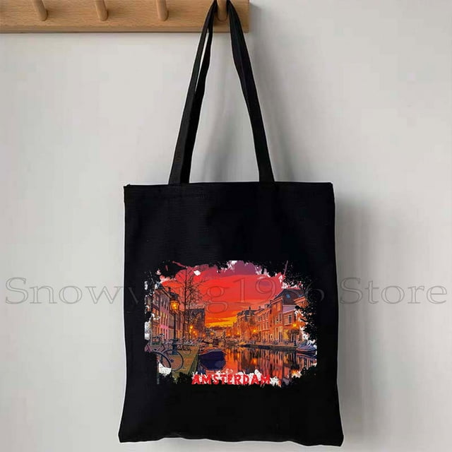 Amsterdam Netherlands City Skyline Travel Gifts Watercolor Ink Oil