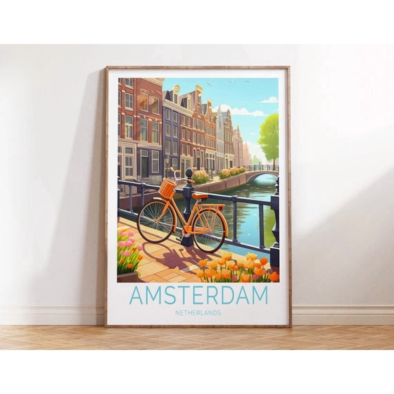 Amsterdam Netherlands Coastal Scenery Travel Home Decor Wall Art Unframed Paper Print