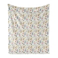 thumbnail image 1 of Amsterdam Soft Flannel Fleece Throw Blanket, Mix Thematic Composition of Netherlands Elements in Pastel Tones, Cozy Plush for Indoor and Outdoor Use, 50" x 70", Pastel Brown Multicolor, by Ambesonne, 1 of 5