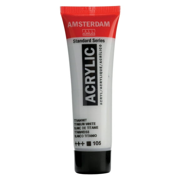 Amsterdam Standard Series Acrylic Paint, 20ml, Titanium White