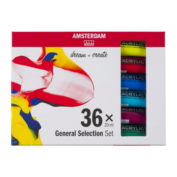Amsterdam Standard Series Acrylic Paint Set, 20ml, 36-Colors
