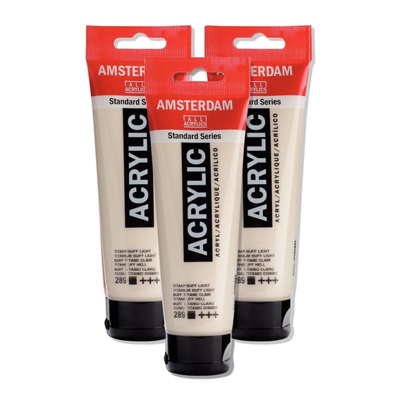 Amsterdam Standard Series Acrylic Tube 120 ml Titanium buff light 289 - 3 Pack