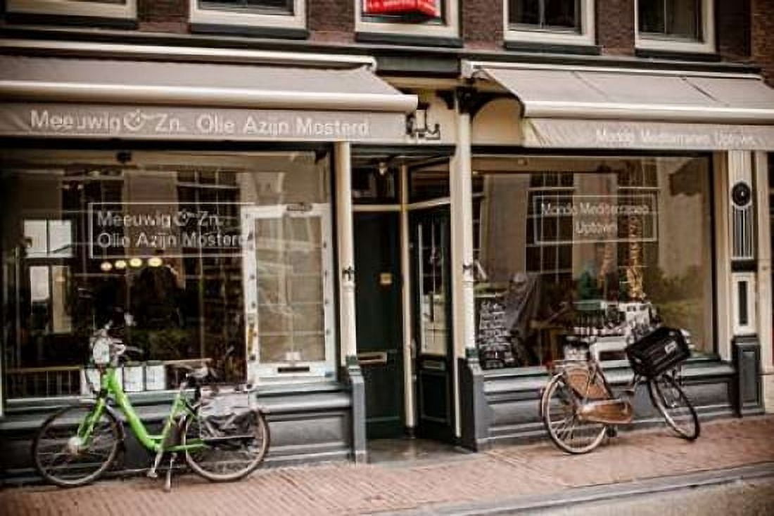 Amsterdam Storefront with Bikes Canvas Art - Erin Berzel (12 x 18)
