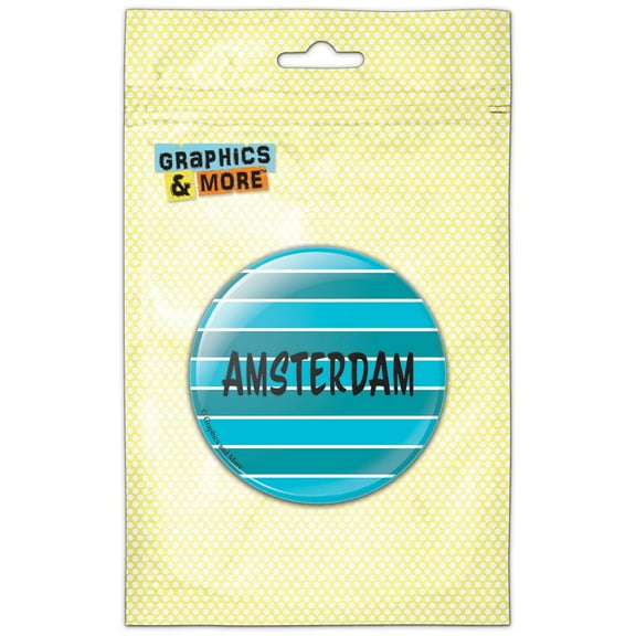 Amsterdam Stripes Refrigerator Button Magnet