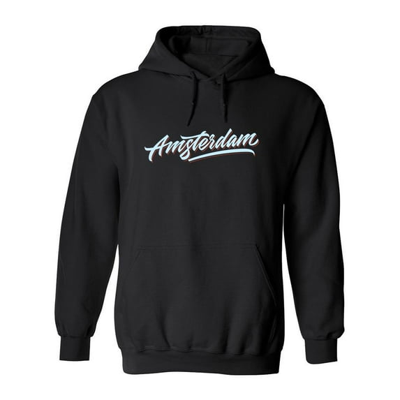 Amsterdam Text Hoodie Men -Image by Shutterstock, Male 3X-Large