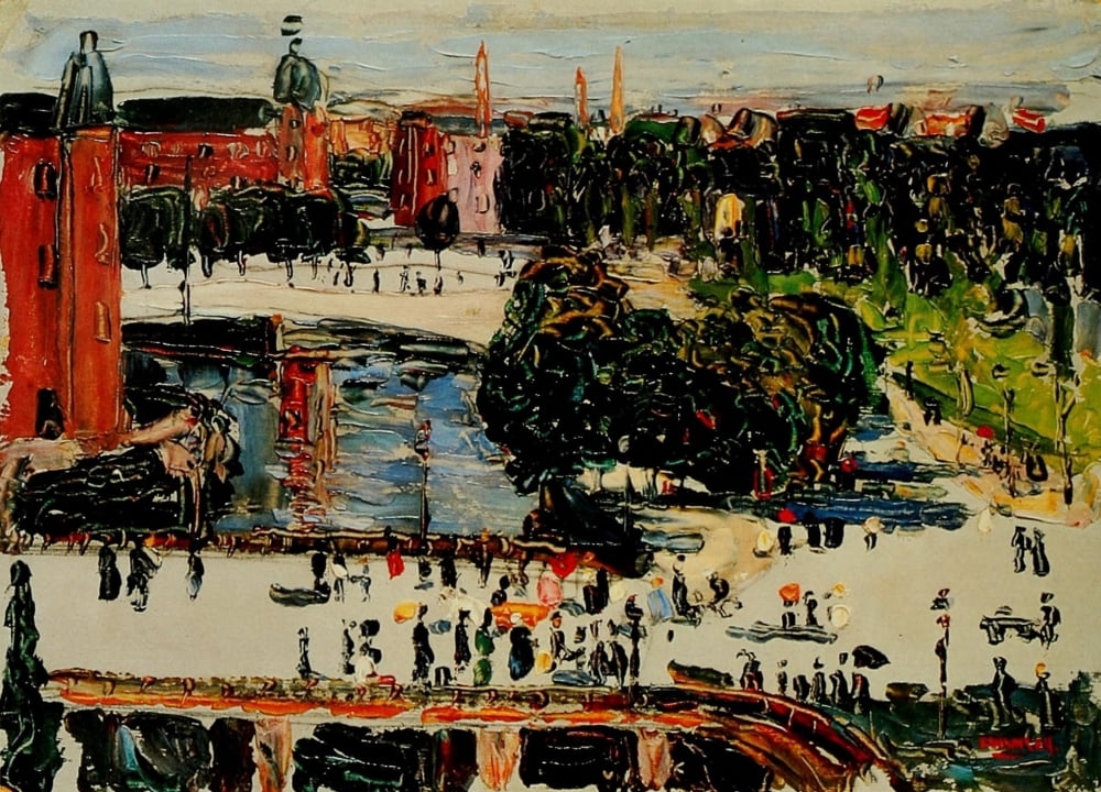 Amsterdam view from a window 1904 Canvas Art - Wassily Kandinsky (18 x 24)